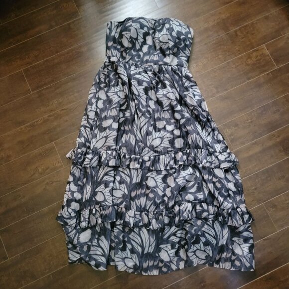 Hutch Strapless Floral Maxi Dress Womens 1x Ruffles Floral Elegant Whimsical - Picture 3 of 10